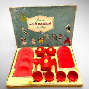 1933 Alice in Wonderland Children’s Tea Party Play Set with Original Box